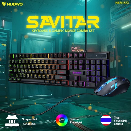 คีย์บอร์ด-เมาส์มีไฟ-NUBWO-NKM-623-SARVITAR-1.jpg